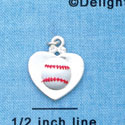 C1911 - Baseball - Heart - Silver Charm