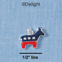 C1931* - Patriotic Donkey - Silver Charm (Left or Right)