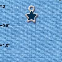 C1933+ - Star - Blue 2 Sided - Silver Charm Mini