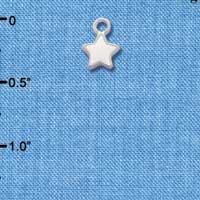 C1934+ - Star - White 2 Sided - Silver Charm Mini