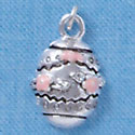 C1944 - Easter Egg - Small - Silver Charm