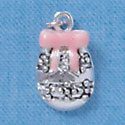 C1945 - Easter Egg - Bow Small - Silver Charm
