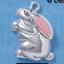 C1946* - Large Bunny - Standing - Silver Charm (Left or Right)