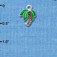 C1966* - Palm Tree - Mini - Silver Charm (Left or Right)