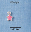 C1987+ - Star - Hot Pink 2 Sided - Silver Charm Mini
