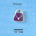 C1992 - Purse With Handle Purple - Silver Charm