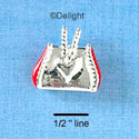 C1995 - Handbag - Music Note Red - Silver Charm