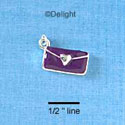 C1996 - Purse - Silver Heart Purple - Silver Charm