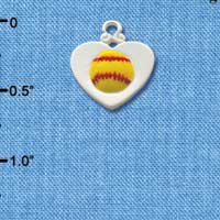 C2014 - Softball optic yellow - Heart - Silver Charm
