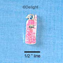C2029 - Cellphone - Hot Pink - Silver Charm