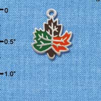 C2121 - Fall Leaf Silver Charm