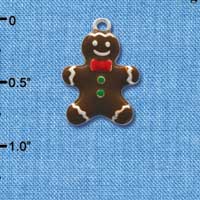 C2127 - Gingerbread Boy Silver Charm