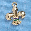 C2140 - Fleur Di Lis Gold Charm