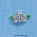 C2141 - Feather Mask Silver Charm
