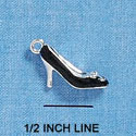 C2164+ - Black Pump With Silverbow Silver Charm