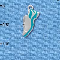 C2170* - Running Shoe Teal Silver Charm (Left or Right)
