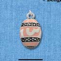 C2190 - Egg Pink Silver Charm