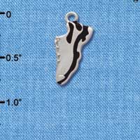 C2192* - Running Shoe Black Silver Charm (Left or Right)