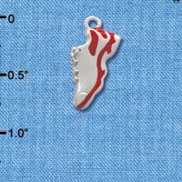C2193* - Running Shoe Red Silver Charm (Left or Right)