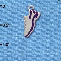 C2194* - Running Shoe Purple Silver Charm (Left or Right)