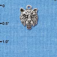 C2201 - Mascot - Bear - Small Silver Charm