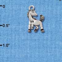 C2204* - Mascot - Mustang - Small Silver Charm (Left or Right)