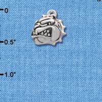 C2206* - Mascot - Bulldog - Small Silver Charm (Left or Right)