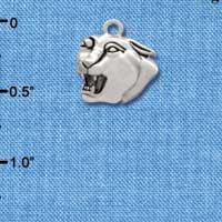 C2207* - Mascot - Panther - Small Silver Charm (Left or Right)