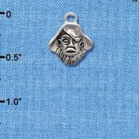 C2209 - Mascot - Pirate - Small Silver Charm