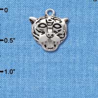 C2212 - Mascot - Tiger - Small Silver Charm