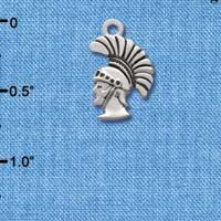 C2213* - Mascot - Trojan - Small Silver Charm (Left or Right)