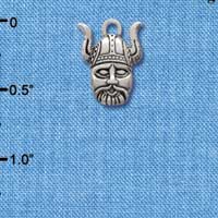 C2214 - Mascot - Viking - Small Silver Charm