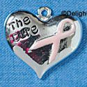 C2223 - Heart with Pink Ribbon 