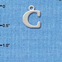 C2267 tlf - Large Silver Initial -C - Silver Charm