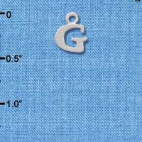 C2297 ctlf - Small Silver Initial - G - Silver Charm