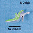 C2346+ - Lime Green Pump Silver Charm