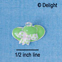 C2354 - Lime Green Hat Silver Charm