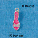 C2418+ - Hot Pink High Heel Sandal - Silver Charm