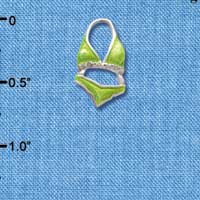 C2423 - Lime Green Bikini - Silver Charm