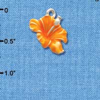 C2436 - Hibiscus Flower - Orange - Silver Charm