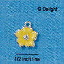 C2443 - Flower - Yellow - Silver Charm