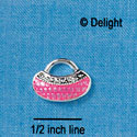C2447 - Hot Pink Reptile Purse - Silver Charm