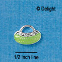 C2448 - Lime Green Reptile Purse - Silver Charm