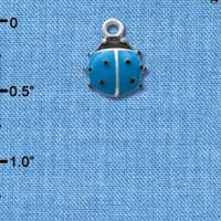 C2465 - Lady Bug - Blue - Silver Charm