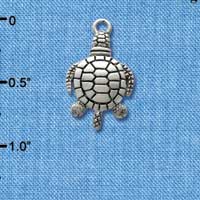 C2477 - Antiqued Turtle - Silver Charm