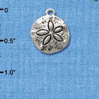 C2478 - Antiqued Sand Dollar - Silver Charm