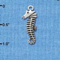 C2479* - Antiqued Seahorse - Silver Charm (Left or Right)