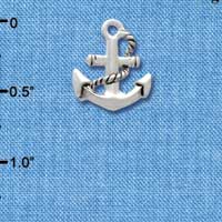 C2481+ - Antiqued Anchor - Silver Charm