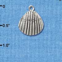 C2484 - Antiqued Clam - Silver Charm