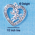 C2490 - Cupid in Heart - Silver Charm